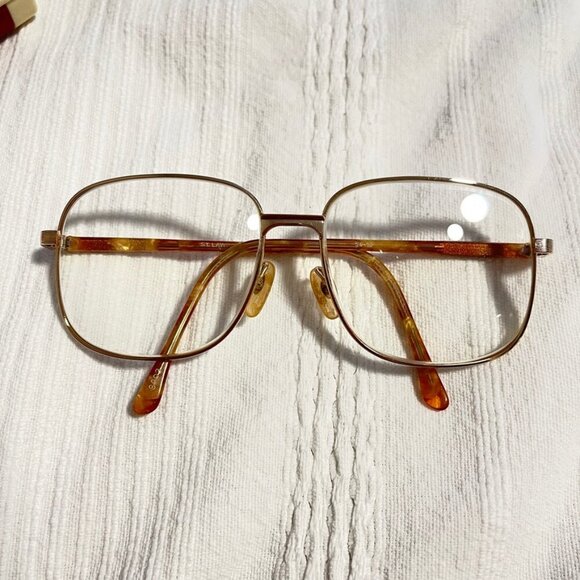 Vintage St. Lawrence Eyeglasses Gold Metal Aviator Frame - Picture 2 of 9